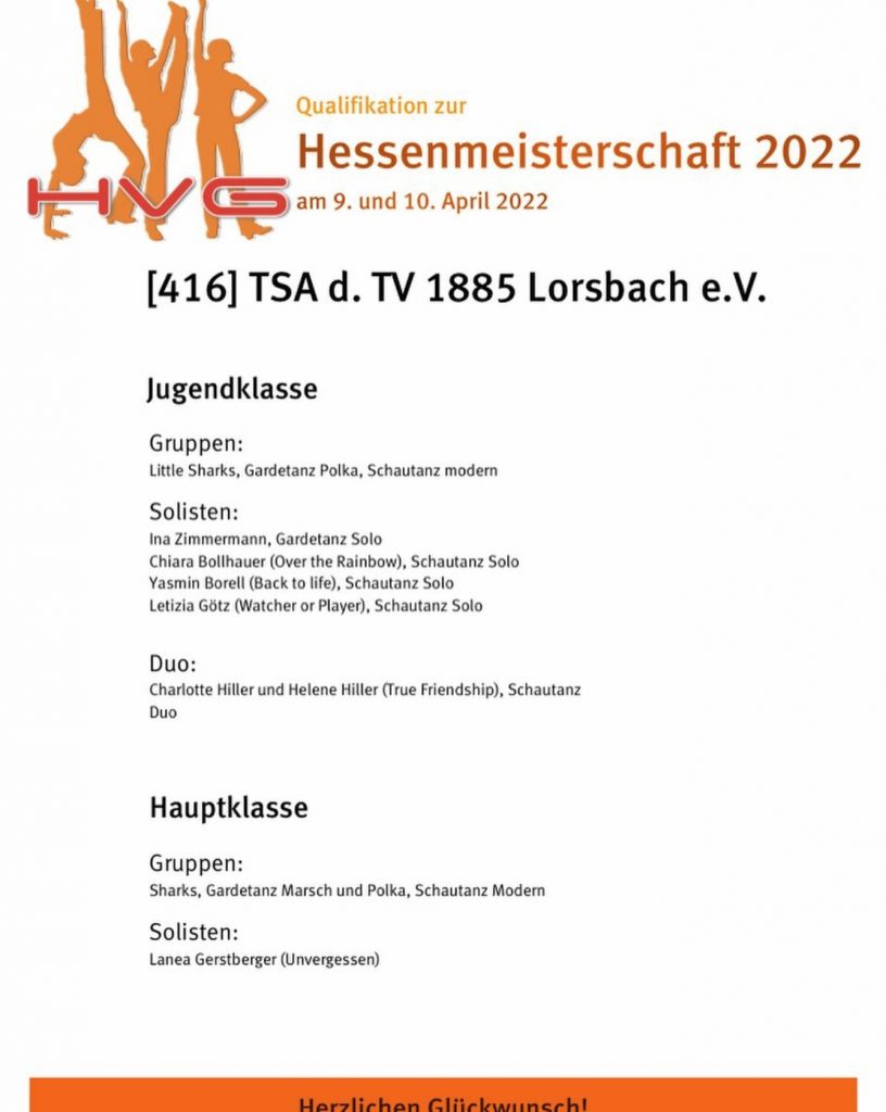 TVL/TSA Qualifikation zur Hessenmeisterschaft